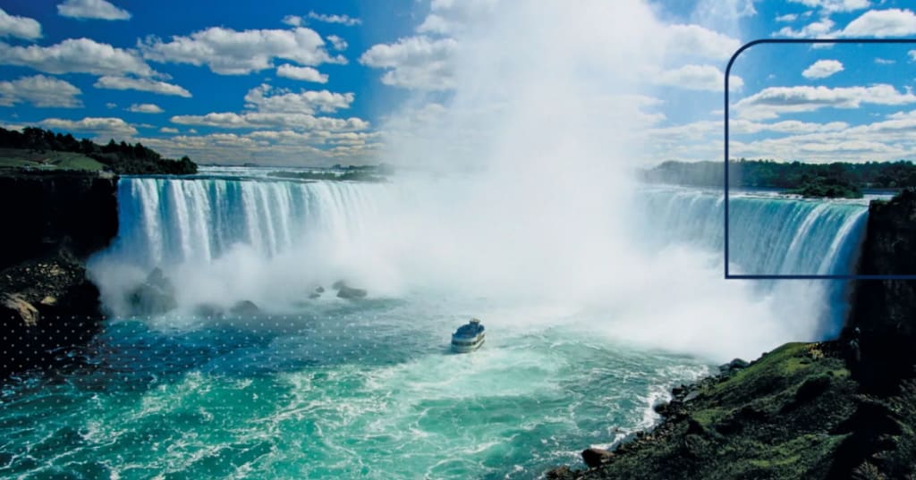 Boat approaching the bottom of Niagara Falls