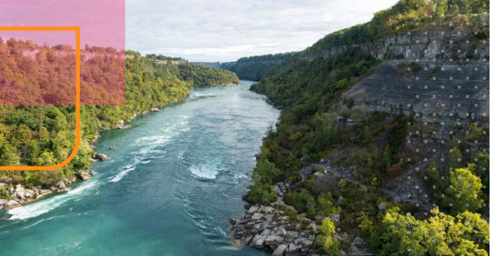 The Niagara River Gorge, specifically the area known as the Niagara Glen Nature Reserve